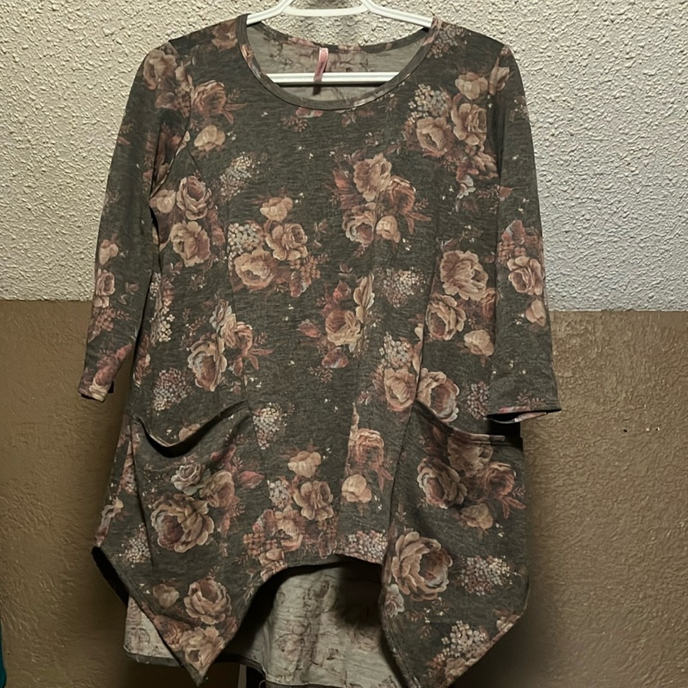 Cool Melon Asymmetrical Top